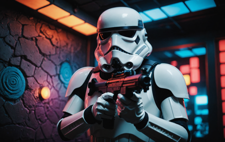 31072664-1136711377-cinematic film still, Storm Trooper, colored lights, amazing quality, wallpaper, analog film grain _lora_aesthetic_anime_v1s_0.5.png